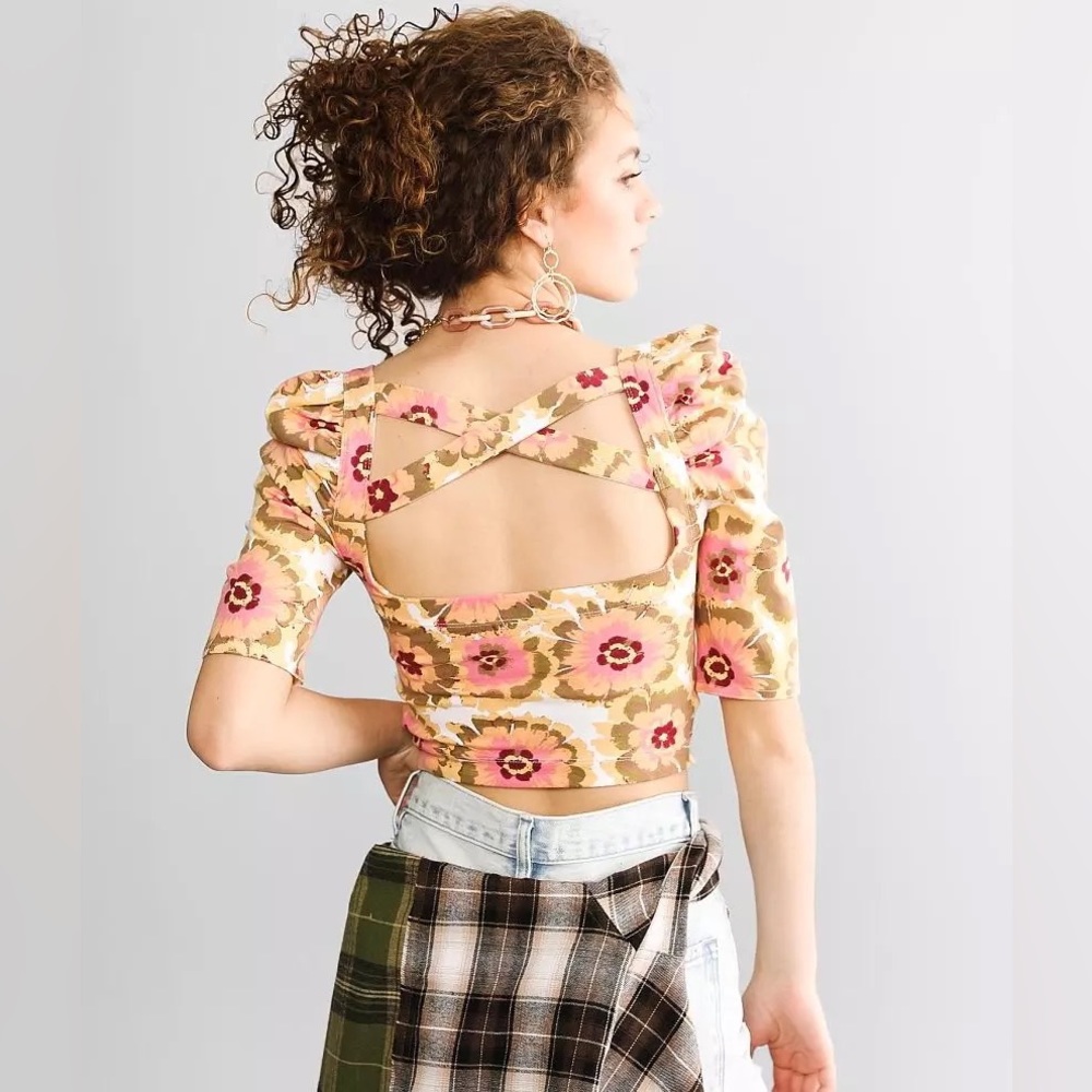 🌻🚨🆕FINAL SALE PRICE🚨FREE PEOPLE GIVE ME MORE TOP-IVORY COMBO - Picture 7 of 16